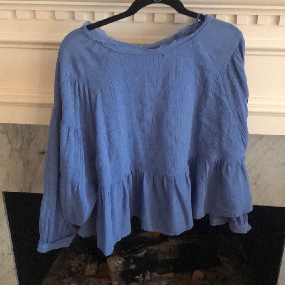 Free people women’s blue blouse